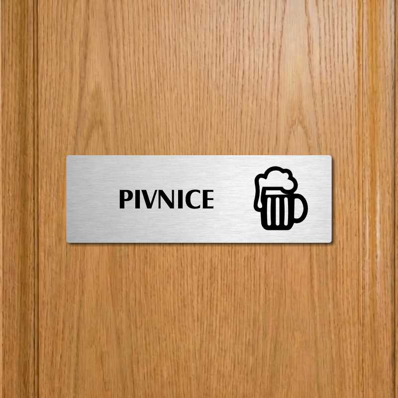 Pivnice, 240x79mm, stříbrná popiska